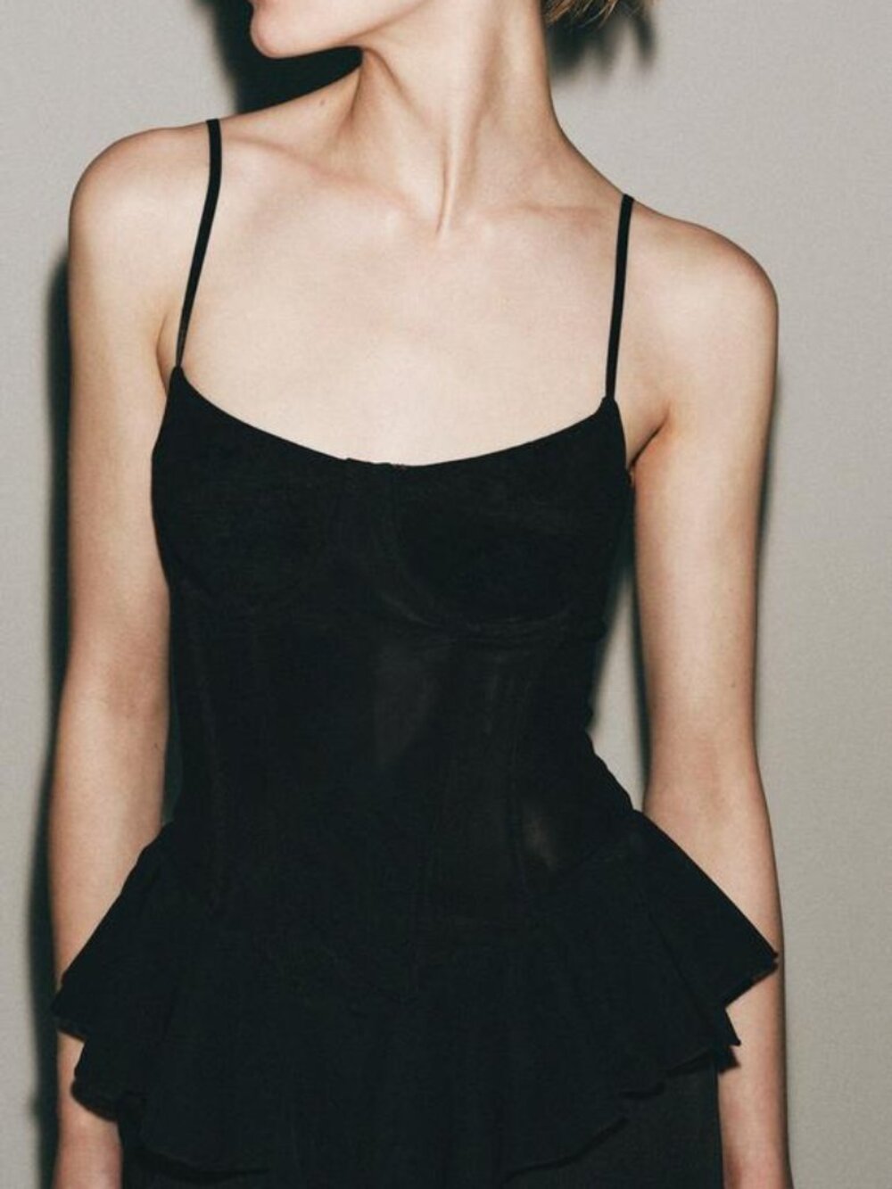 ZARA RUFFLED TULLE CORSET